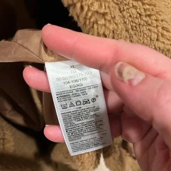 GAP Women's Brown Teddy coat - Picture 4 of 4